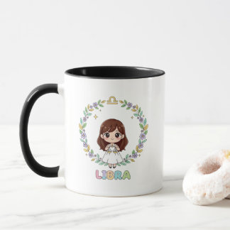 Cute Kawaii Libra Zodiac Sign Tasse