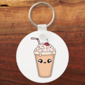 Cute Kawaii Milkshake Keychain – Fun Sticker Desig Schlüsselanhänger (Rückseite)