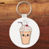 Cute Kawaii Milkshake Keychain – Fun Sticker Desig Schlüsselanhänger (Vorderseite)