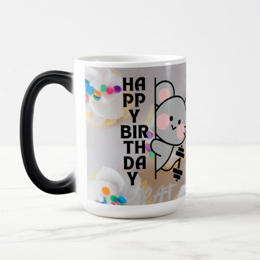 Cute Kawaii Mouse Colour Morphing Coffee Cup Gift Verwandlungstasse (Links)
