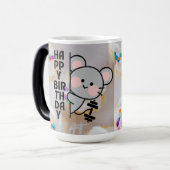 Cute Kawaii Mouse Colour Morphing Coffee Cup Gift Verwandlungstasse (Vorderseite Links)