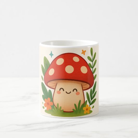 Cute Kawaii Mushroom Mug Kaffeetasse (Mittel)