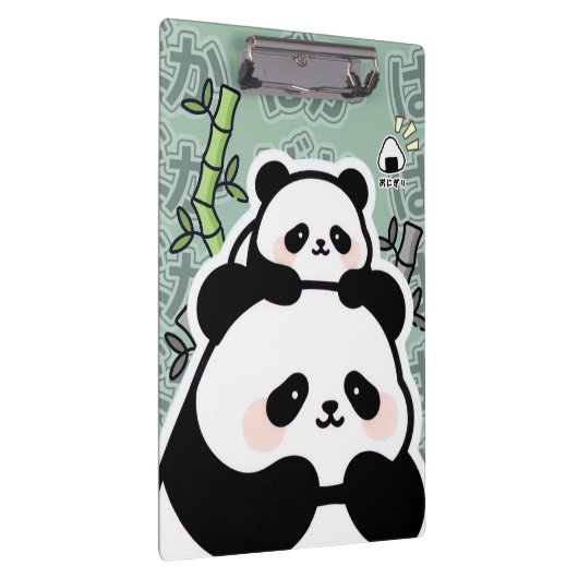Cute Kawaii Panda Clipboard Klemmbrett (Rechts)