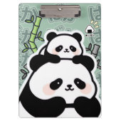 Cute Kawaii Panda Clipboard Klemmbrett (Vorderseite)