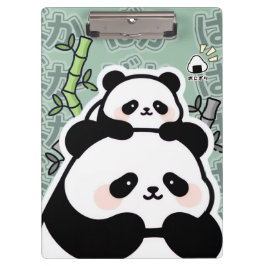 Cute Kawaii Panda Clipboard Klemmbrett