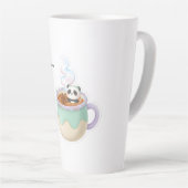 Cute Kawaii Panda in Tea Mug Illustration Milchtasse (Rechte Ecke)