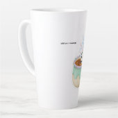 Cute Kawaii Panda in Tea Mug Illustration Milchtasse (Linke Ecke)