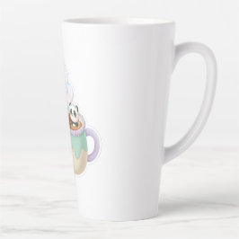 Cute Kawaii Panda in Tea Mug Illustration Milchtasse