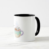 Cute Kawaii Panda in Tea Mug Illustration Tasse (VorderseiteRechts)