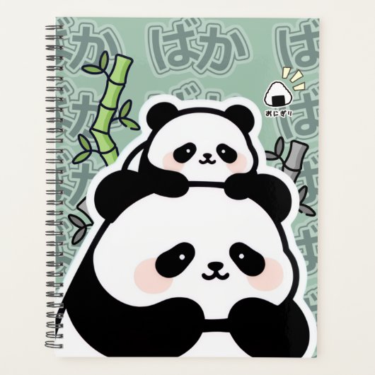 Cute Kawaii Panda Planner Planer (Vorderseite)