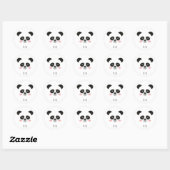 Cute Kawaii Panda Sticker – Custom Name Stickers (Blatt)
