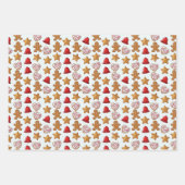 Cute kawaii penguin and gingerbread  geschenkpapier set (Vorderseite 2)