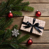 Cute kawaii penguin and gingerbread geschenkpapier set