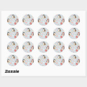 Cute Kawaii Penguin Love Mail Pattern Runder Aufkleber (Blatt)