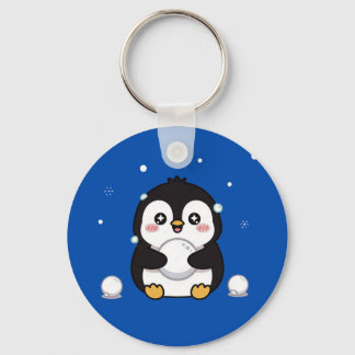 Cute Kawaii Penguin Winter Keychain Schlüsselanhänger