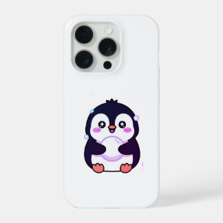 Cute Kawaii Penguin Winter Phone Case iPhone 15 Pro Hülle