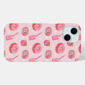 Cute Kawaii Pink Aesthetic Foods Seamless Pattern Case-Mate iPhone Hülle (Rückseite (Horizontal))