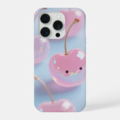 Cute Kawaii Pink Cherry Aesthetic Phone Sticker iPhone Hülle (Rückseite)