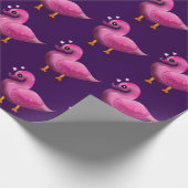 Cute Kawaii Pink Duck & Hearts Nursery Art Geschenkpapier (Ecke)