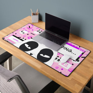 Cute Kawaii Pink Panda Bear Schreibtischunterlage