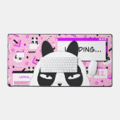 Cute Kawaii Pink Panda Bear Schreibtischunterlage (Tastatur & Maus)