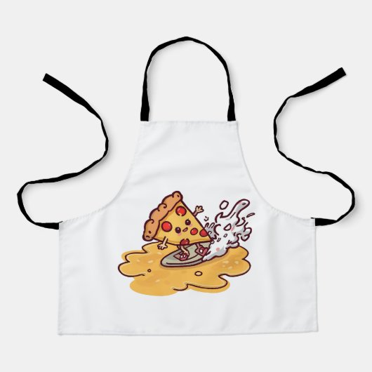 Cute Kawaii Pizza Apron Funny cheesy kitchen apron Schürze (Vorderseite)