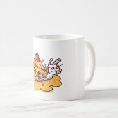 Cute Kawaii Pizza Mug Funny Cheesy Cartoon Food  Kaffeetasse (VorderseiteRechts)