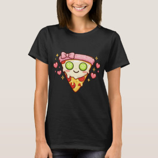 Cute Kawaii Pizza Self Care Spa Day | Girly Retro T-Shirt