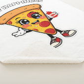 Cute Kawaii Pizza Sherpa Blanket – Cozy Cartoon Pi Sherpadecke (3/4)