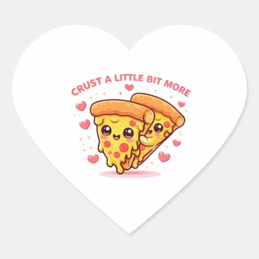 Cute Kawaii Pizza Sticker – Funny Pizza Lover Cart (Vorderseite)
