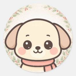 Cute Kawaii Puppy Face Sticker