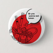 Cute Kawaii Ramen - Funny Japanese Food  Button (Vorderseite)