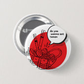 Cute Kawaii Ramen - Funny Japanese Food  Button (Vorne & Hinten)