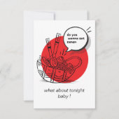 Cute Kawaii Ramen - Funny Japanese Food Dankeskarte (Vorderseite)