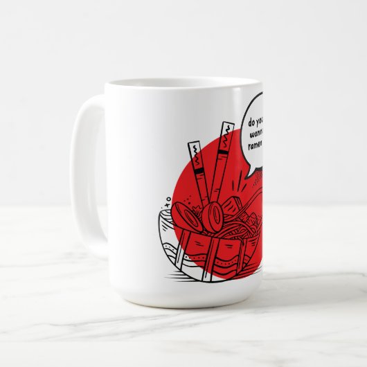 Cute Kawaii Ramen - Funny Japanese Food Kaffeetasse (Vorderseite Links)