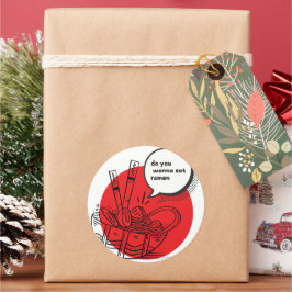 Cute Kawaii Ramen - Funny Japanese Food  Runder Aufkleber