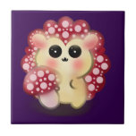 Cute Kawaii Red Mushroom Hedgehog Toadstool Art Fliese<br><div class="desc">Add a touch of forest magic to your day with this incredibly cute Mushroom Hedgehog design! This adorable woodland hybrid character features a glossy red toadstool cap with pink dots and big, sweet anime-style eyes. This kawaii illustration perfectly captures the trendy cottagecore and fairycore aesthetics. It makes a wonderful gift...</div>