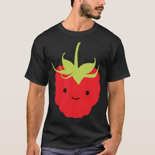 Cute Kawaii Red Raspberry T-Shirt (Vorderseite)