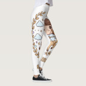 Cute Kawaii Sagittarius Zodiac Sign Leggings (Rechts)