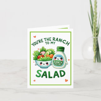 Cute Kawaii Salat und Ranch Dankeskarte