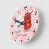 Cute kawaii salt and pepper shakers cartoon runde wanduhr (Winkel)