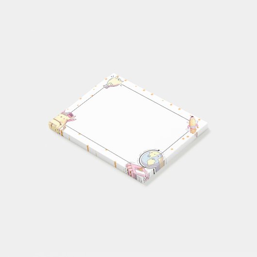 Cute Kawaii School Supplies Teacher Gift Post-it Klebezettel (angewinkelt)