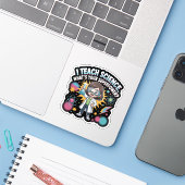 Cute Kawaii Science Teacher – Funny Superpower Lab Aufkleber (Laptop mit iPhone)