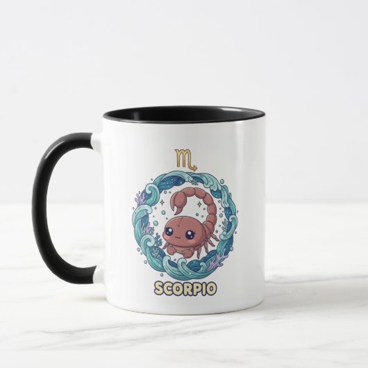 Cute Kawaii Scorpio Zodiac Sign Tasse (Links)