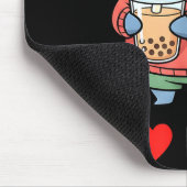 Cute Kawaii Shark Boba Tea Funny Bubble Tea Lover  Mousepad (Ecke)