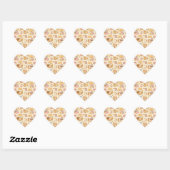 Cute Kawaii Shiba Bakery Pattern | Cozy Breakfast  Herz-Aufkleber (Blatt)