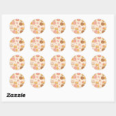 Cute Kawaii Shiba Inu Donut Pattern Runder Aufkleber (Blatt)