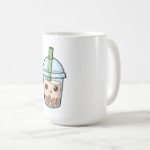 Cute Kawaii Smiling Boba Tea Kaffeetasse (VorderseiteRechts)