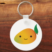 Cute Kawaii Smiling Mango Schlüsselanhänger (Vorderseite)