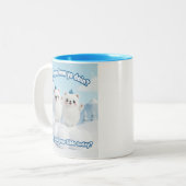 Cute Kawaii Snow Bears – “Did Ya Read Your Bible'' Zweifarbige Tasse (Vorderseite Links)
